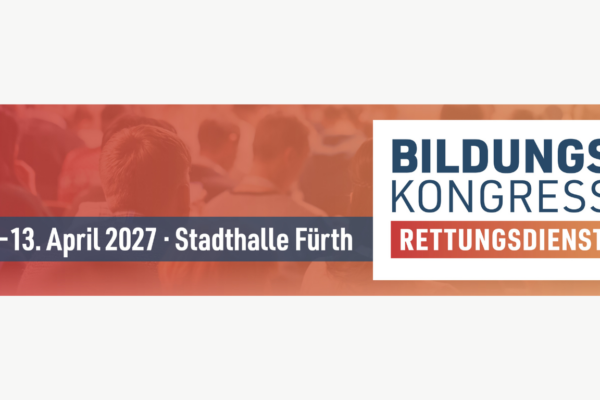 3. Bildungskongress Rettungsdienst am 12. + 13. April 2027 in Fürth